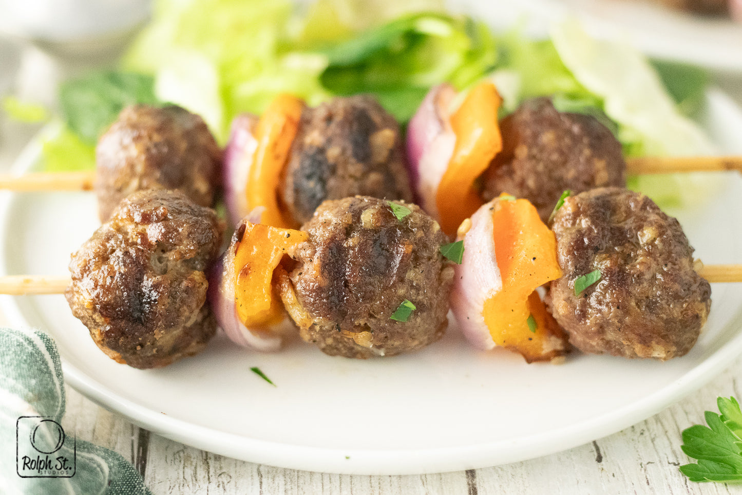 Exclusive Grilled Meatball Skewers