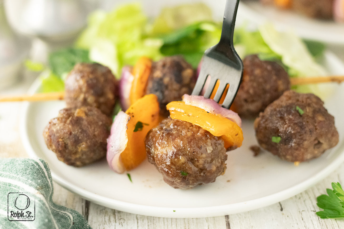 Exclusive Grilled Meatball Skewers