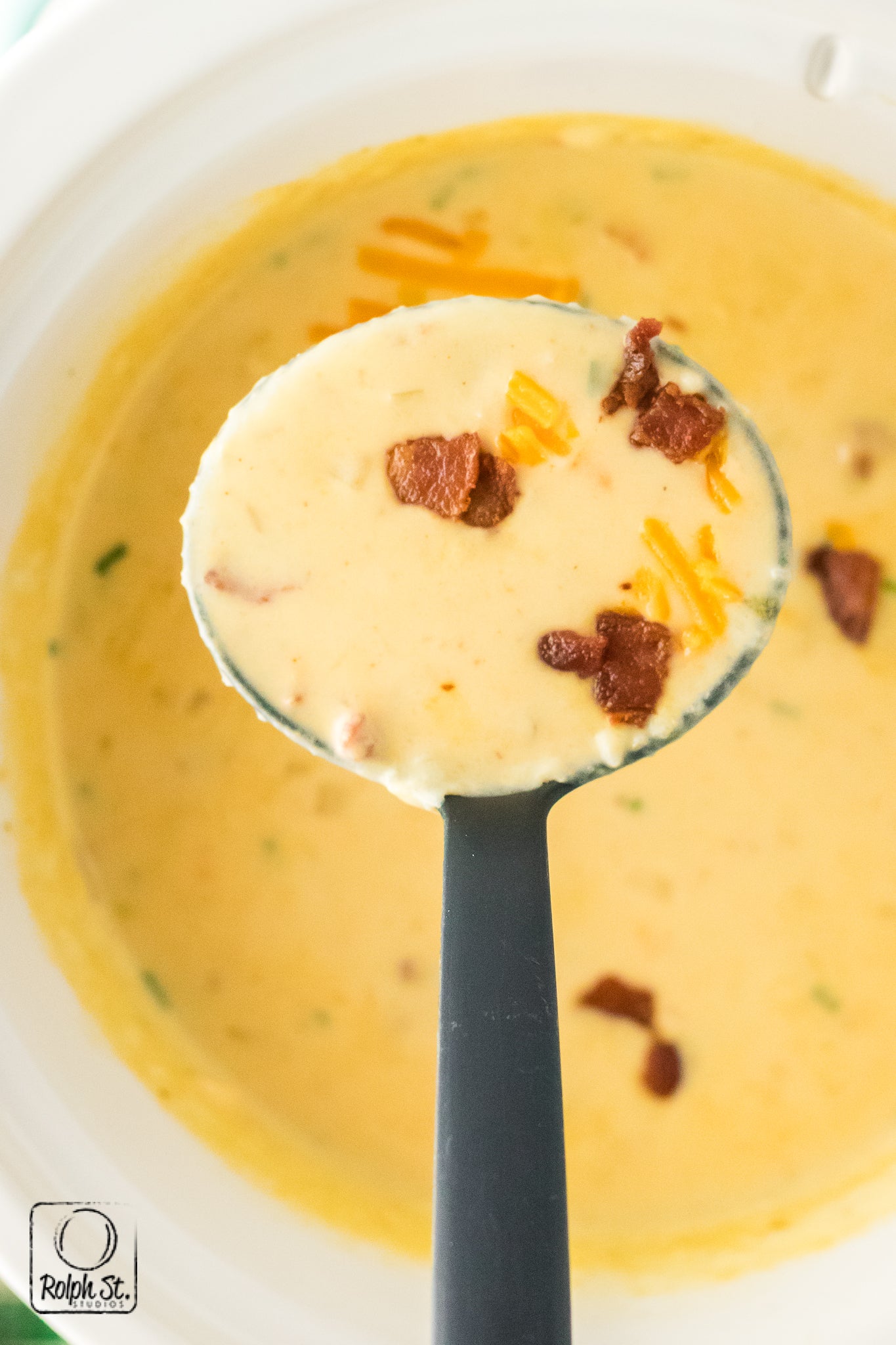 Exclusive Slow Cooker Loaded Potato Soup