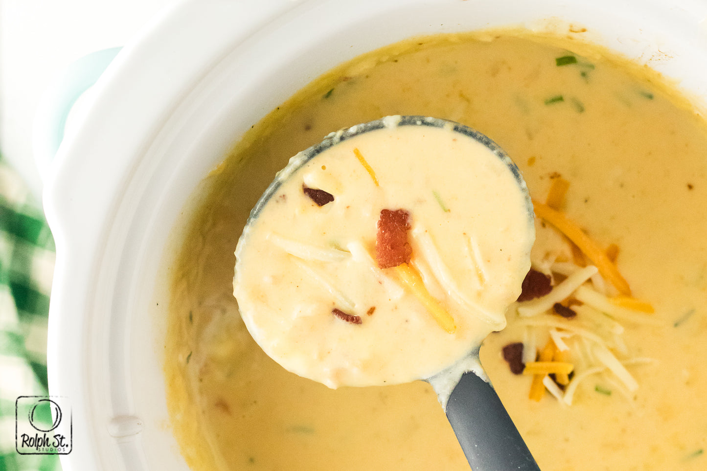 Exclusive Slow Cooker Loaded Potato Soup