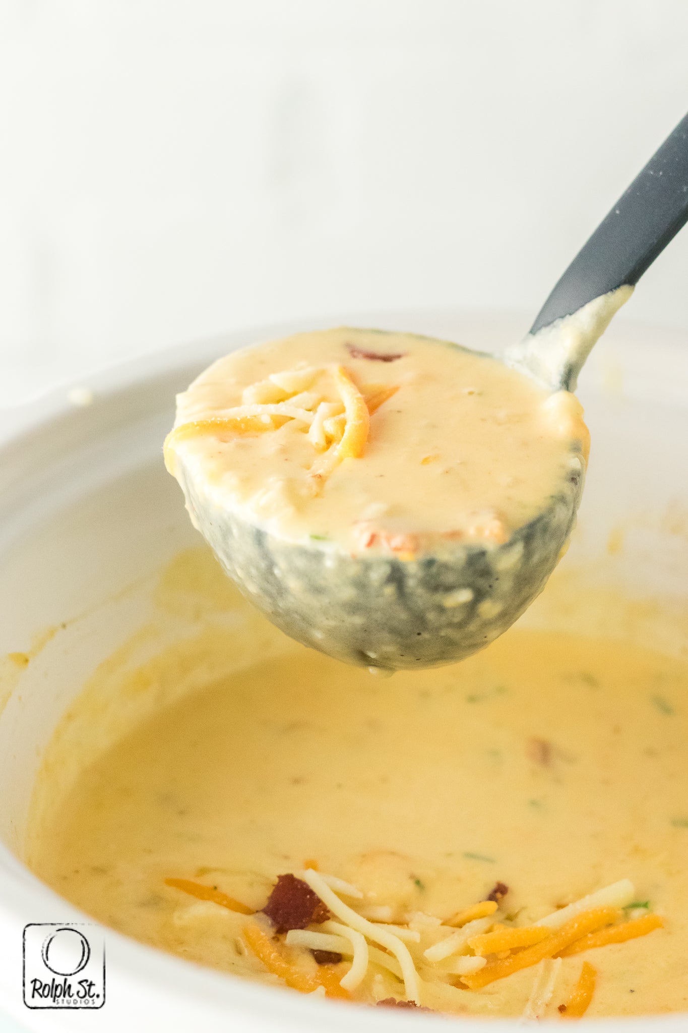 Exclusive Slow Cooker Loaded Potato Soup