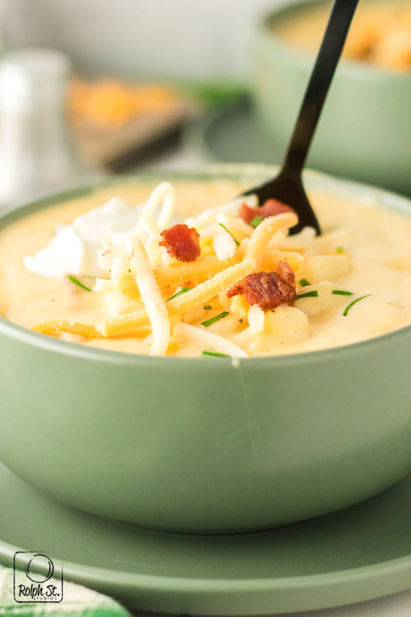 Exclusive Slow Cooker Loaded Potato Soup