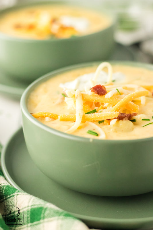 Exclusive Slow Cooker Loaded Potato Soup