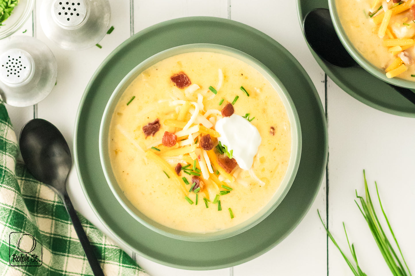 Exclusive Slow Cooker Loaded Potato Soup