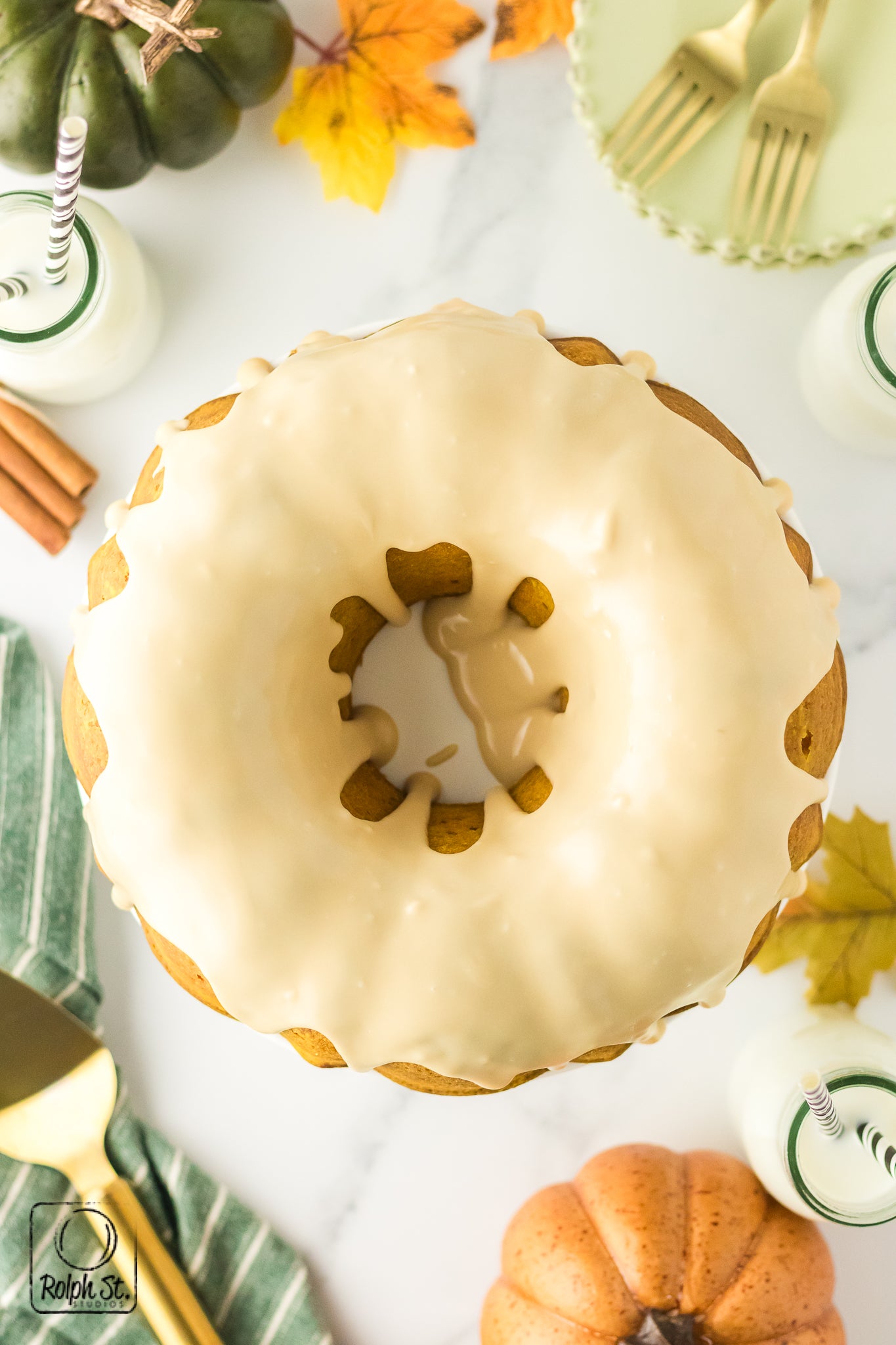 Exclusive Pumpkin Cheesecake Bundt Cake with Maple Glaze