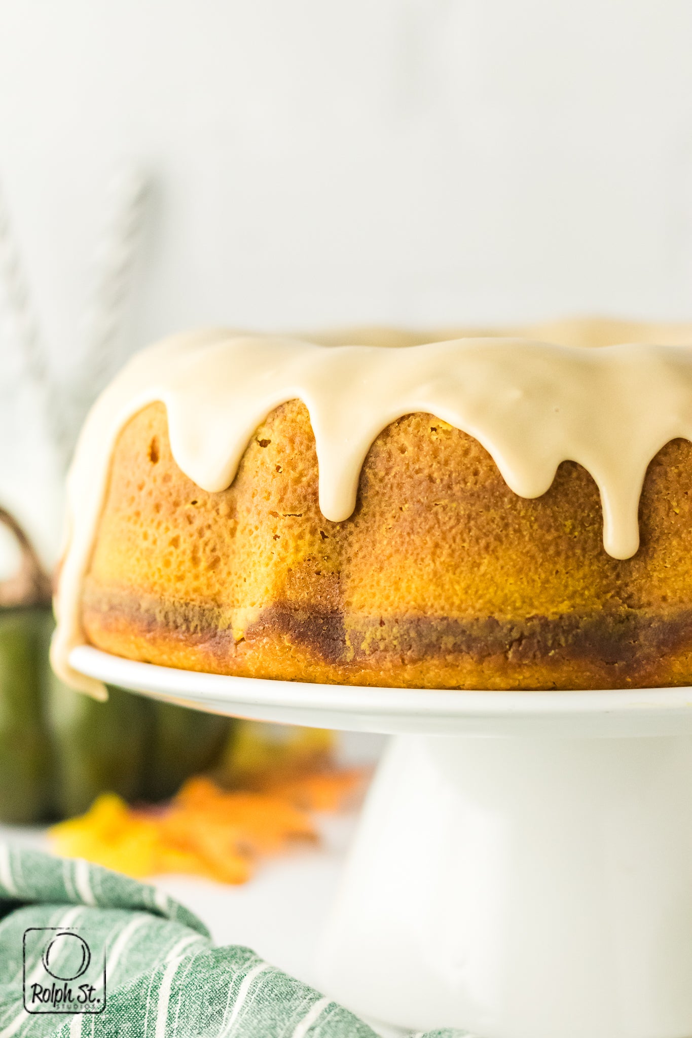 Exclusive Pumpkin Cheesecake Bundt Cake with Maple Glaze