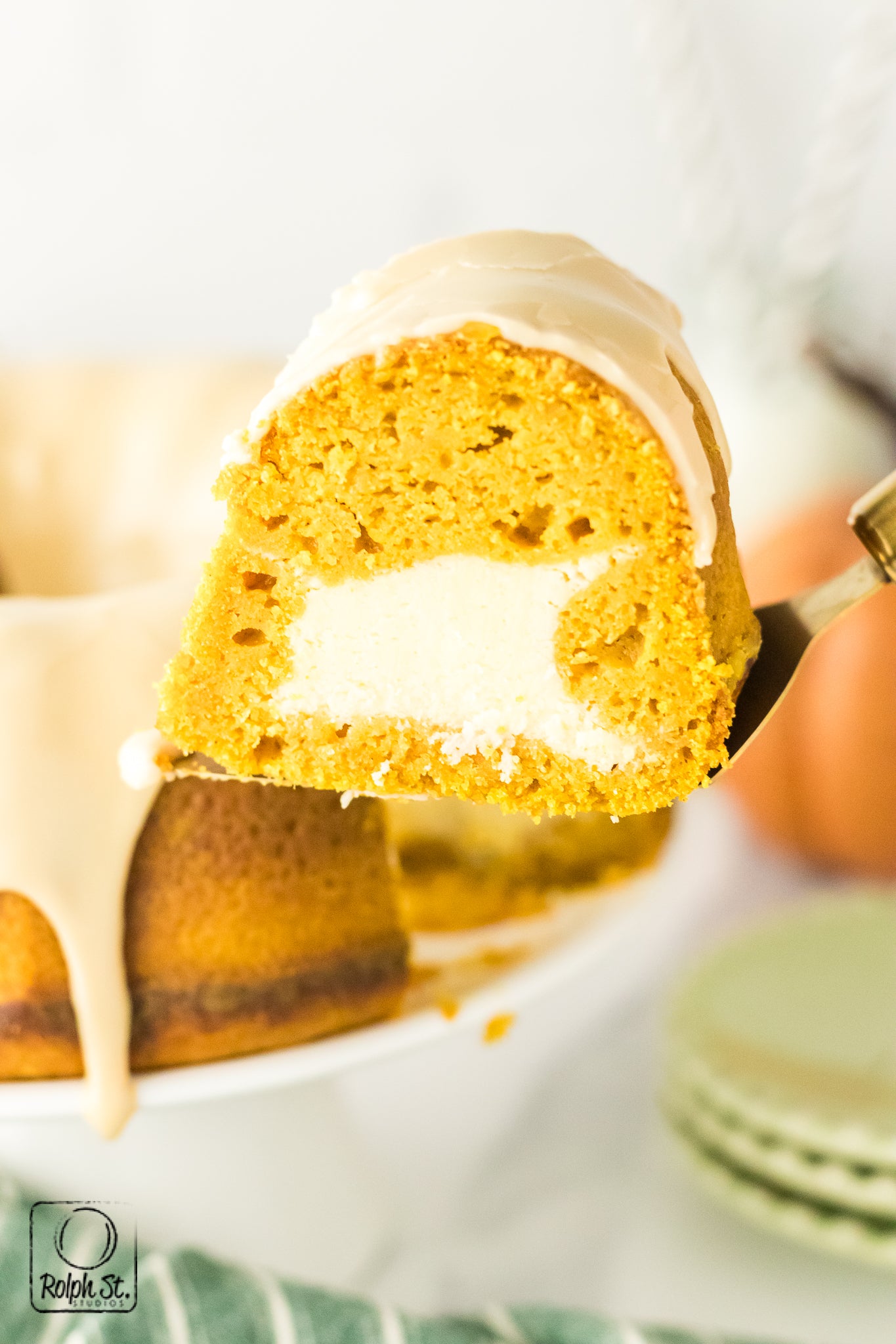 Exclusive Pumpkin Cheesecake Bundt Cake with Maple Glaze