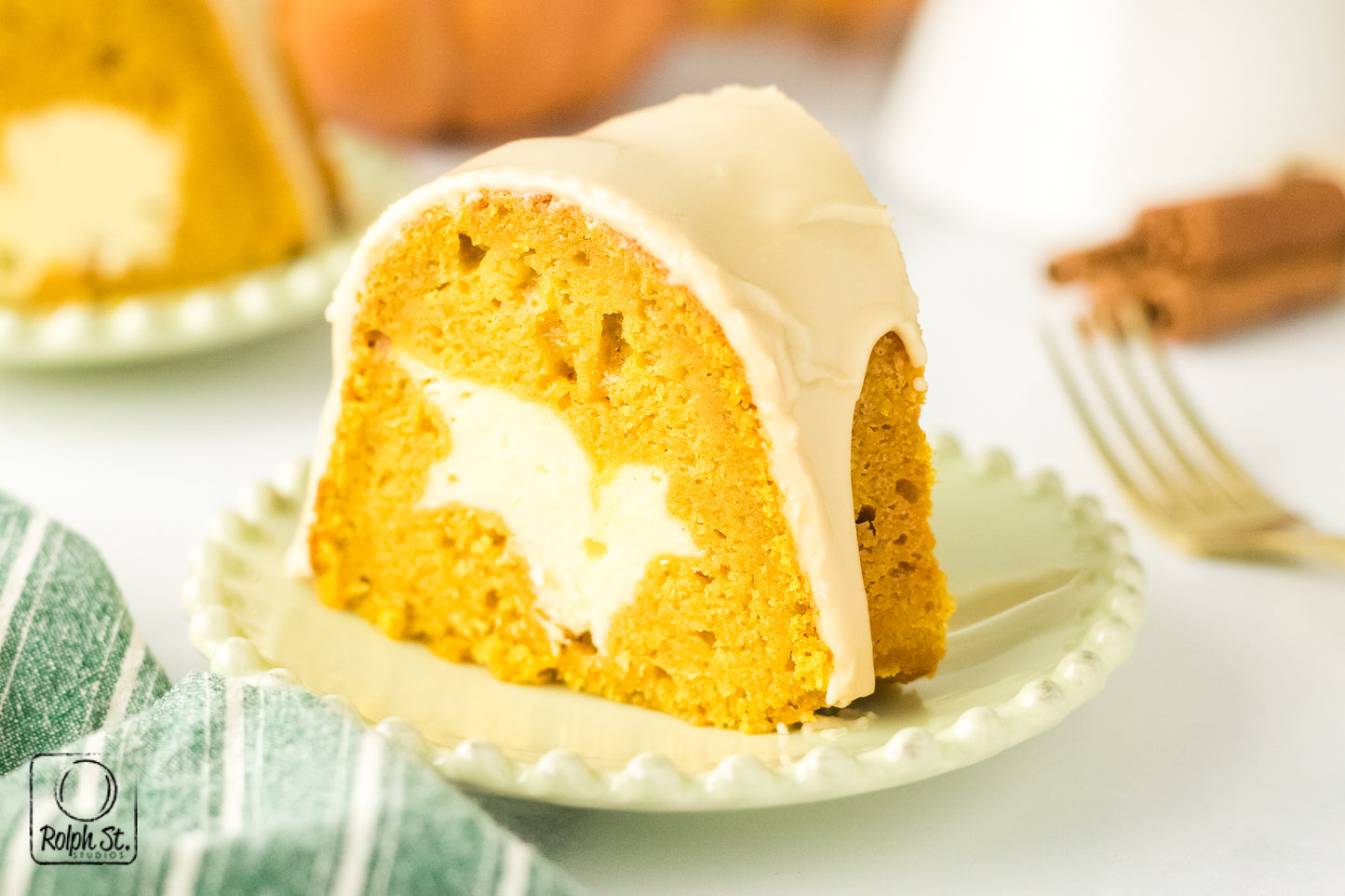 Exclusive Pumpkin Cheesecake Bundt Cake with Maple Glaze