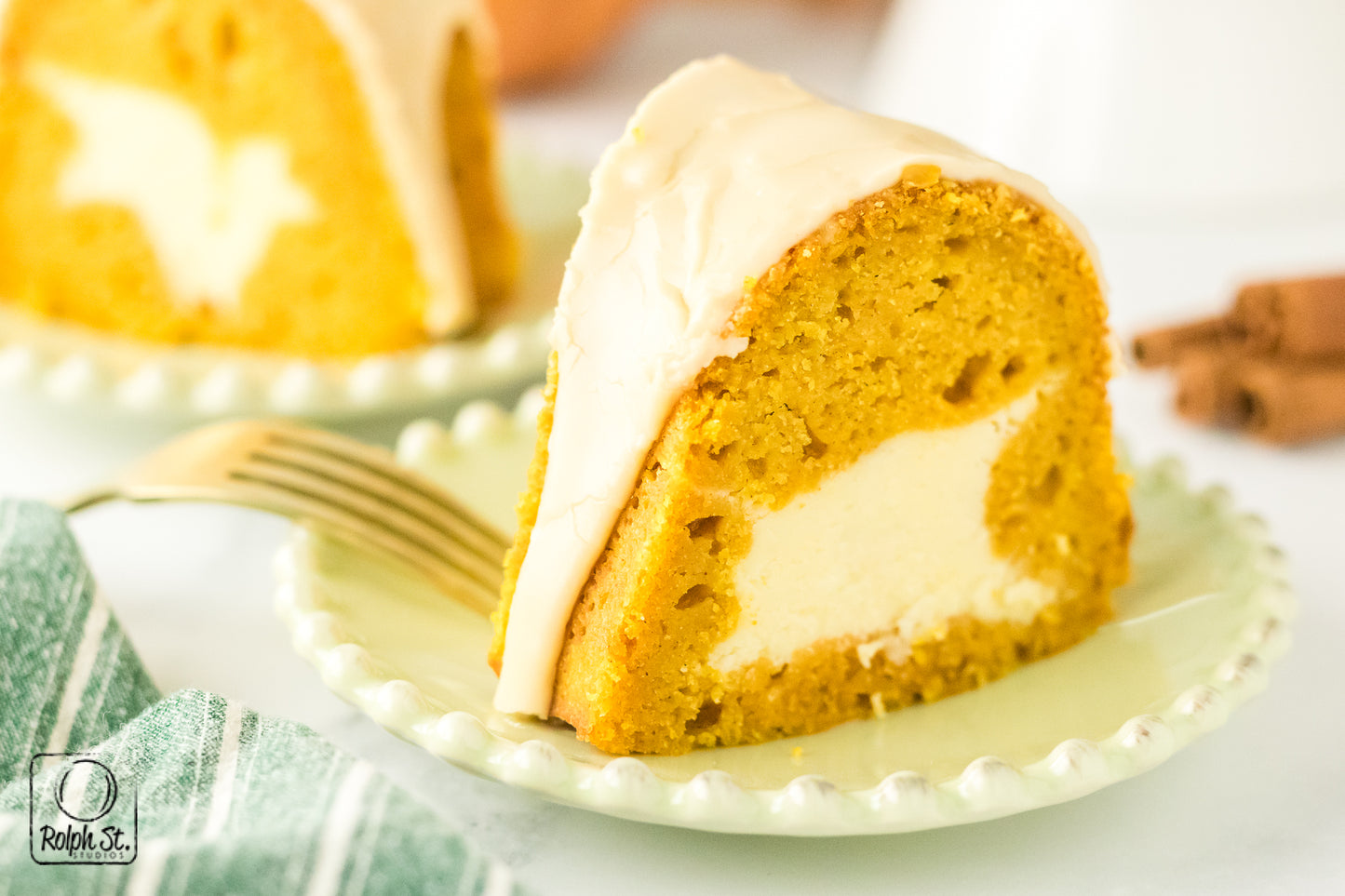 Exclusive Pumpkin Cheesecake Bundt Cake with Maple Glaze