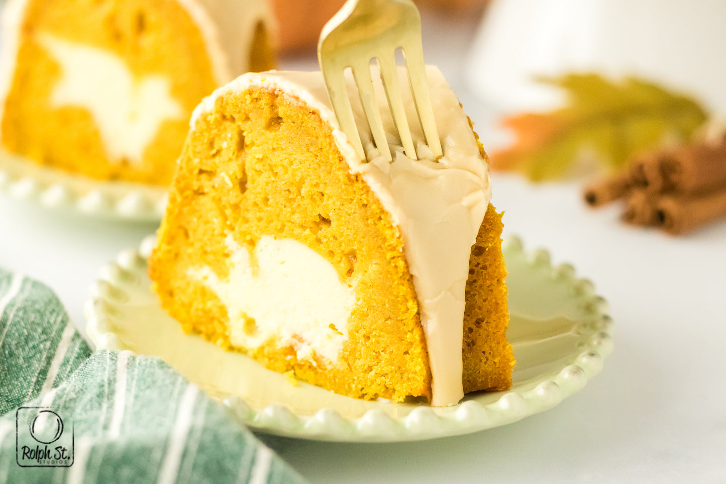 Exclusive Pumpkin Cheesecake Bundt Cake with Maple Glaze