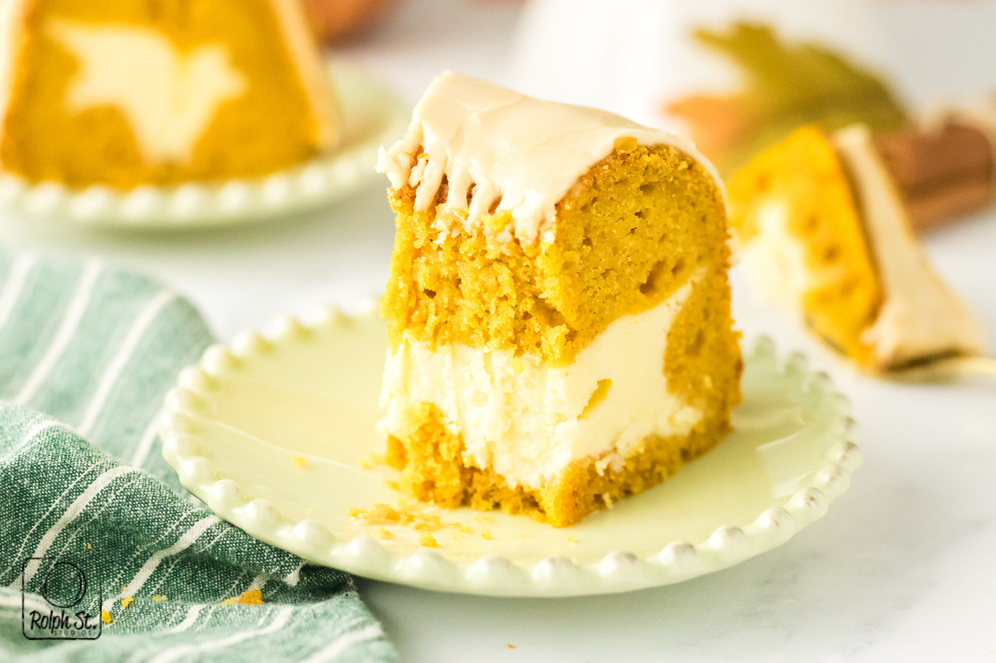 Exclusive Pumpkin Cheesecake Bundt Cake with Maple Glaze