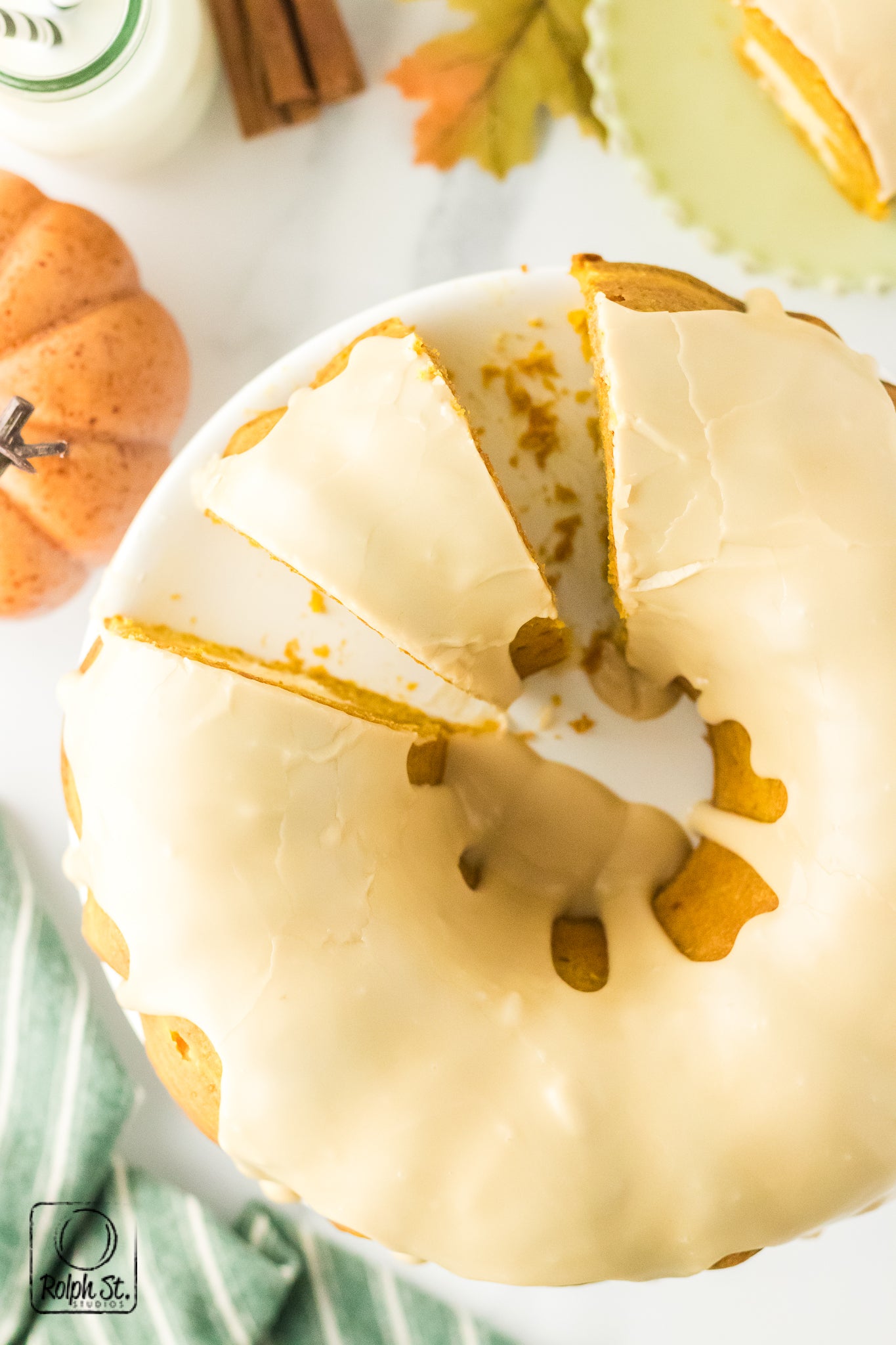 Exclusive Pumpkin Cheesecake Bundt Cake with Maple Glaze