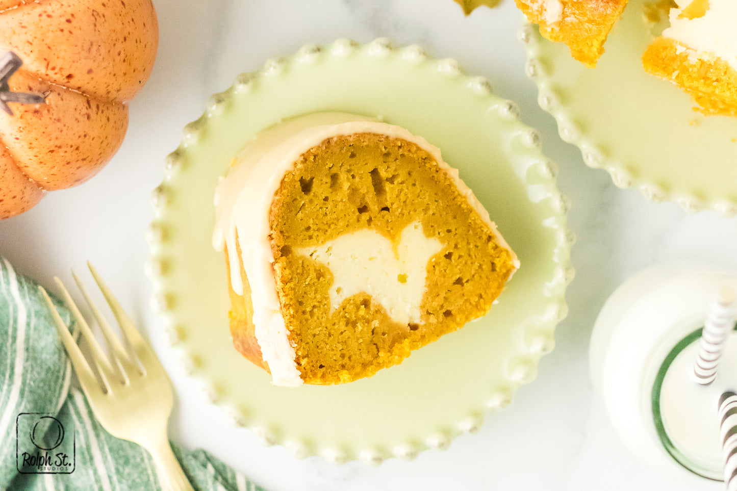 Exclusive Pumpkin Cheesecake Bundt Cake with Maple Glaze