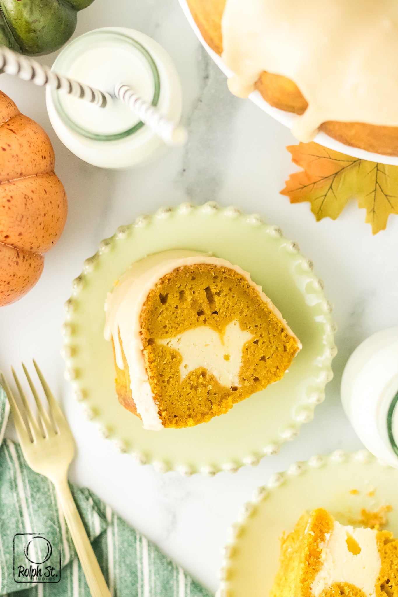 Exclusive Pumpkin Cheesecake Bundt Cake with Maple Glaze