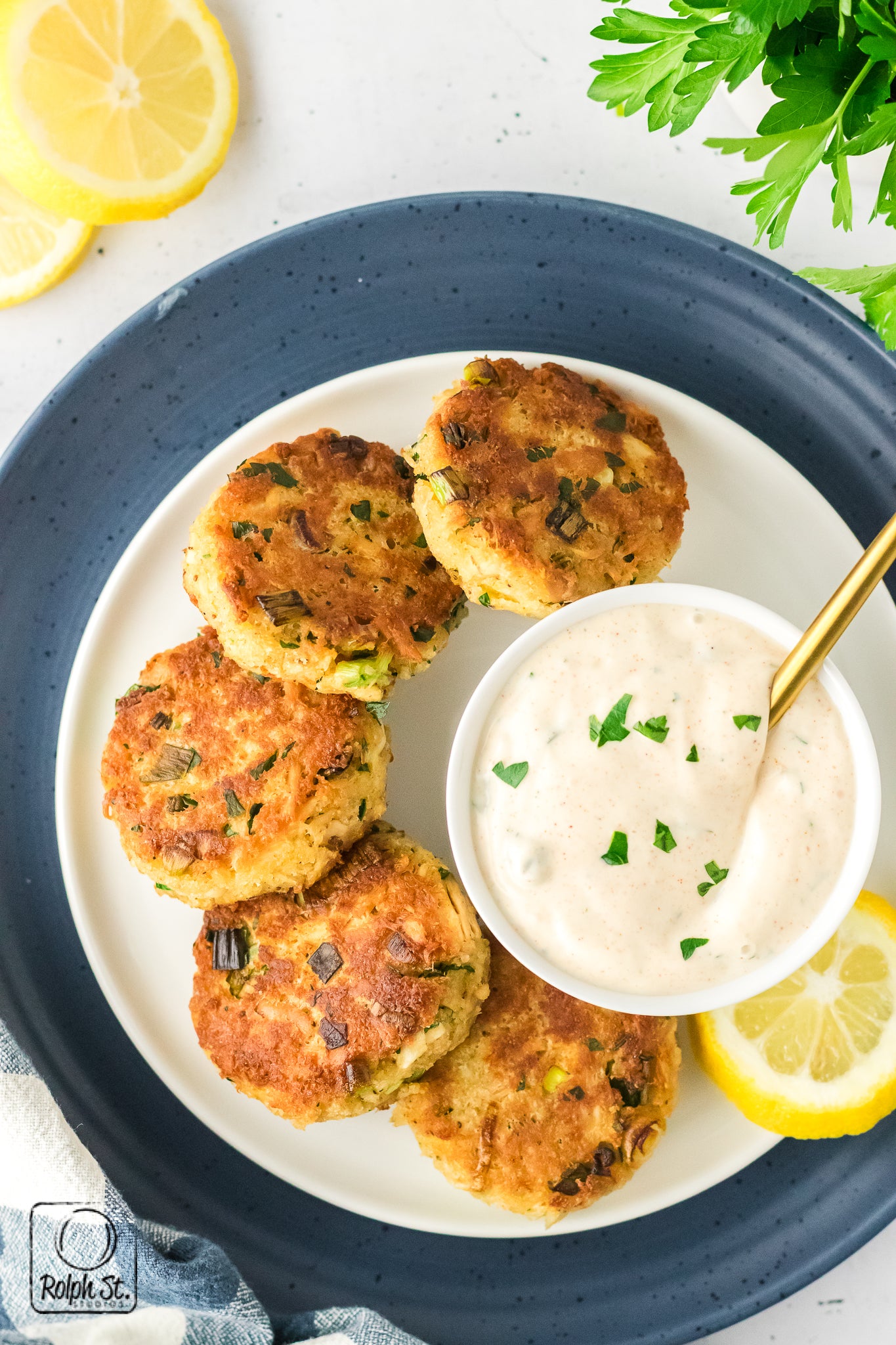 Exclusive Tuna Patties with Caper Dipping Sauce