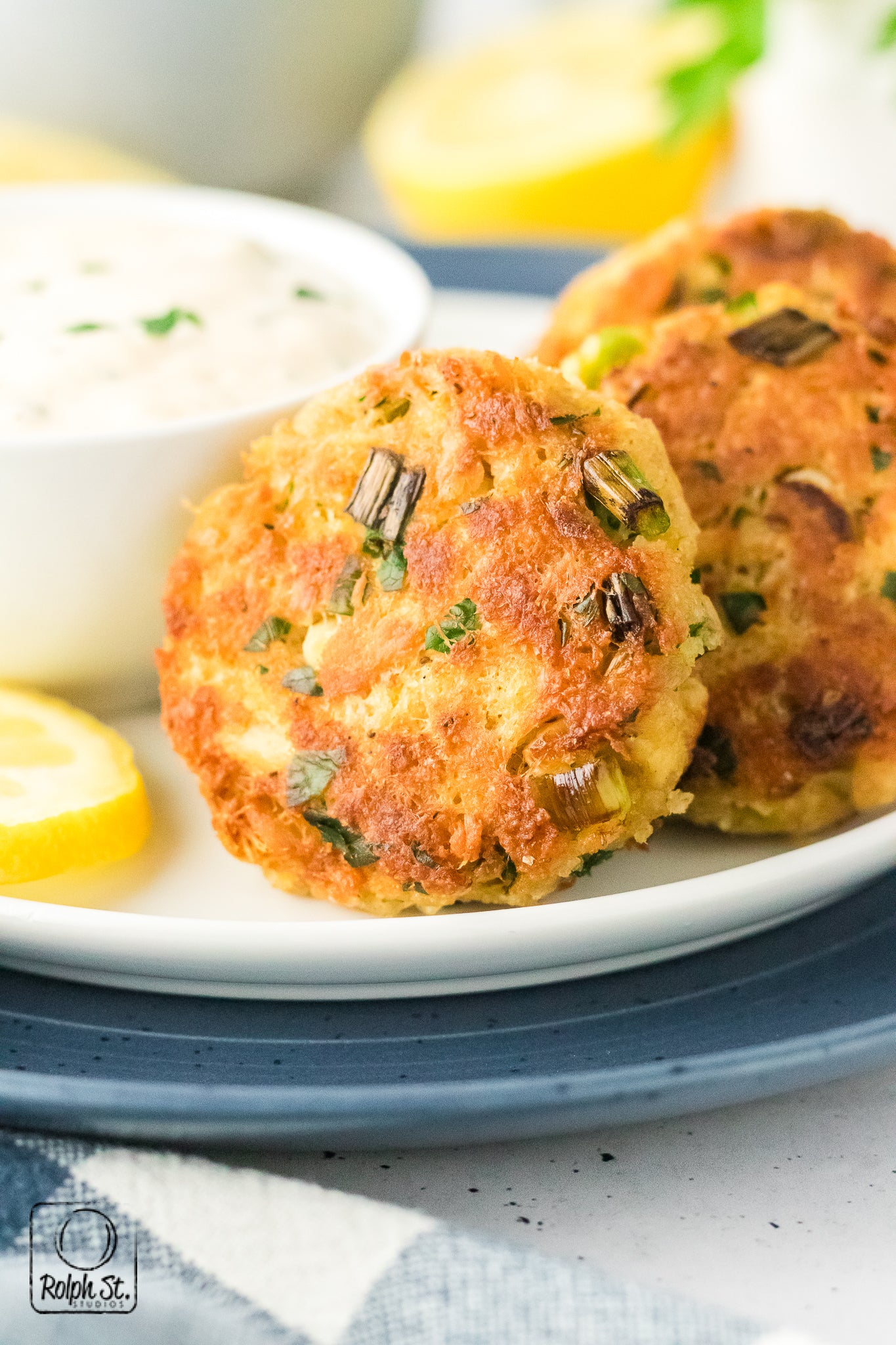 Exclusive Tuna Patties with Caper Dipping Sauce