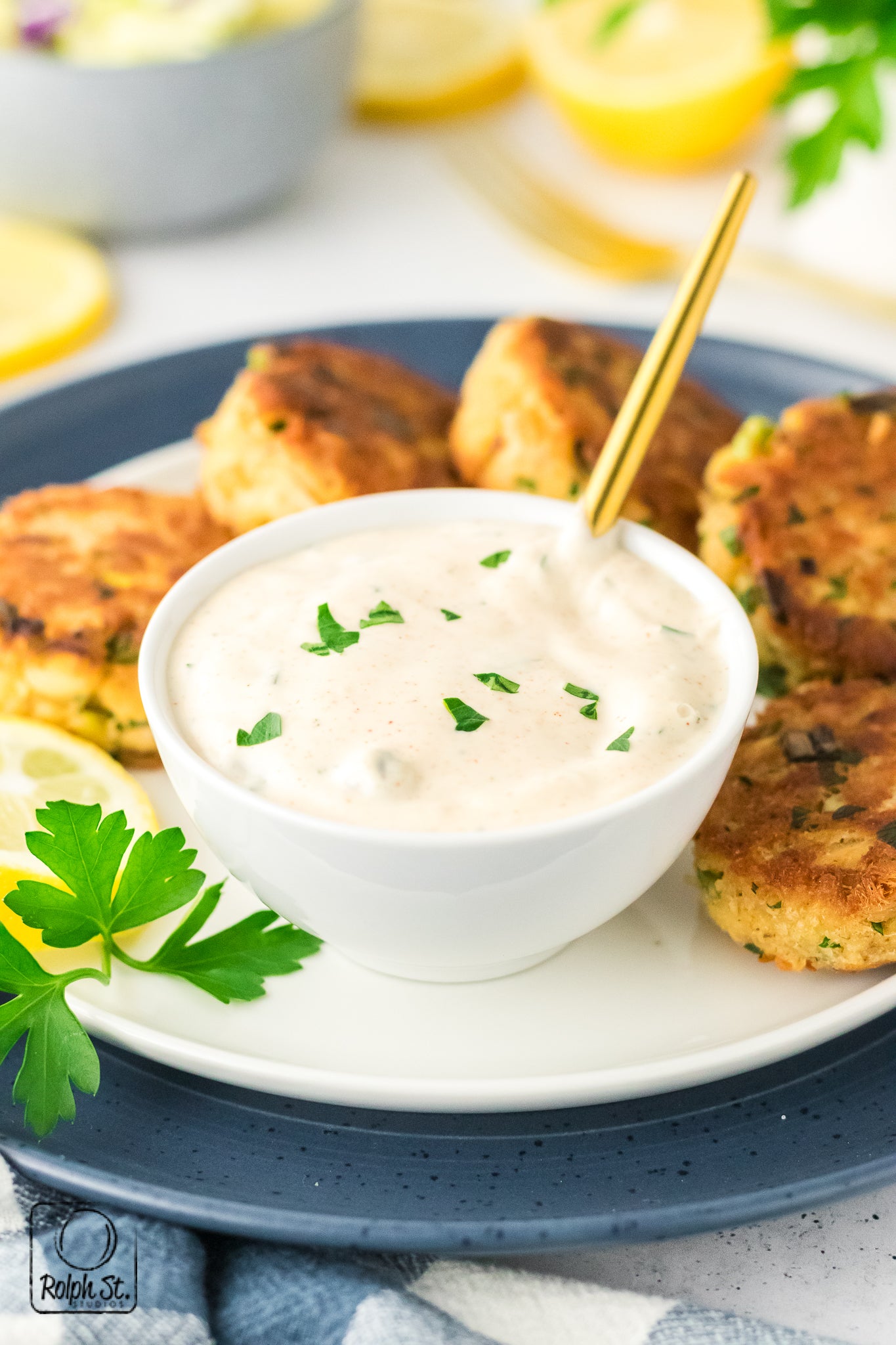 Exclusive Tuna Patties with Caper Dipping Sauce