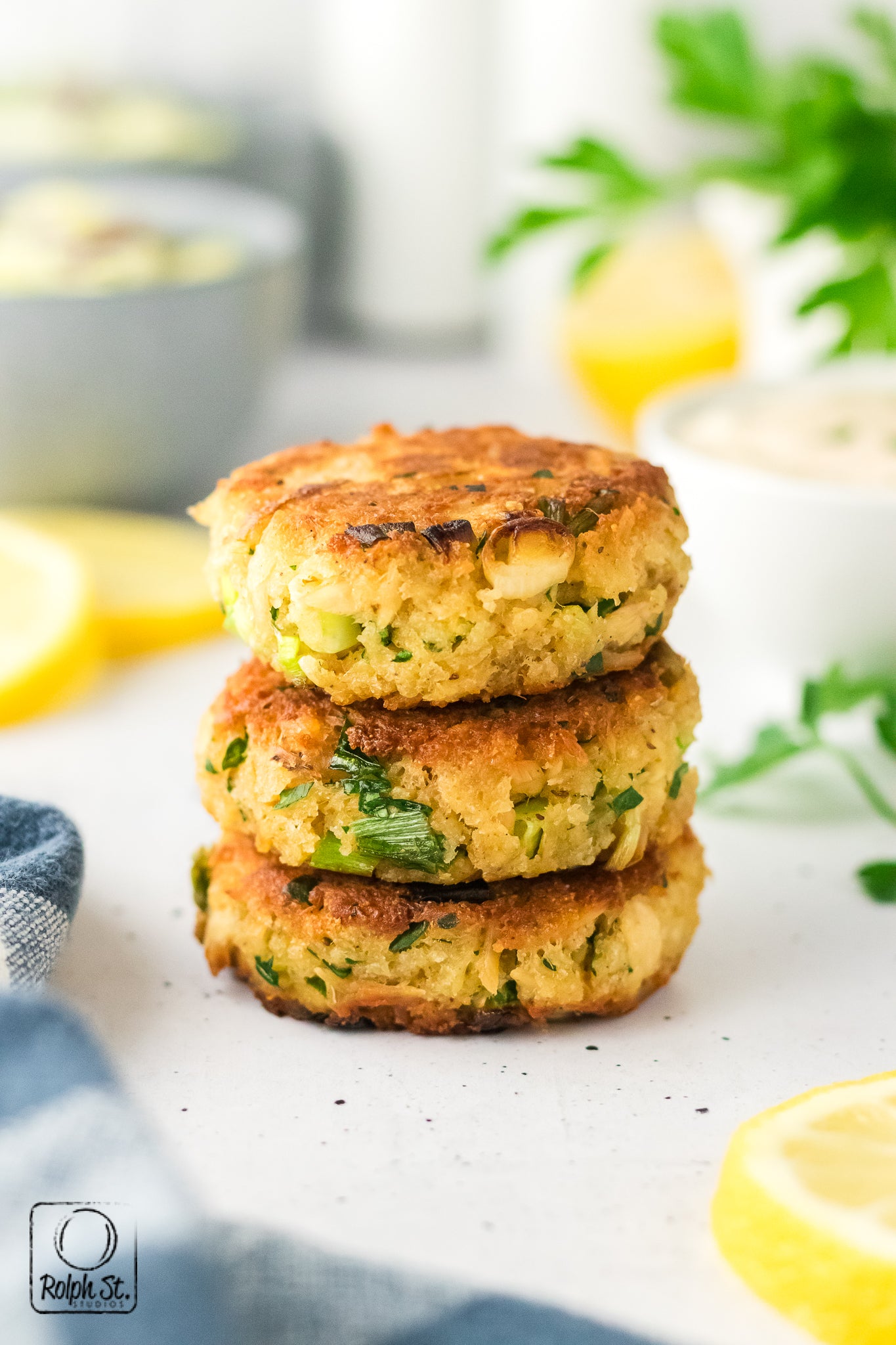 Exclusive Tuna Patties with Caper Dipping Sauce