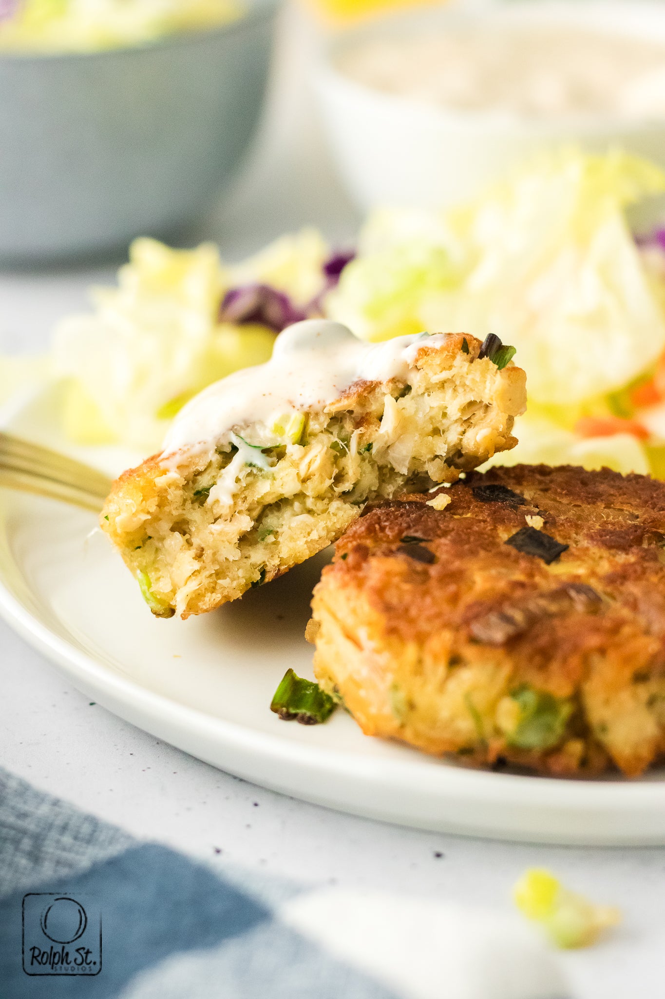 Exclusive Tuna Patties with Caper Dipping Sauce
