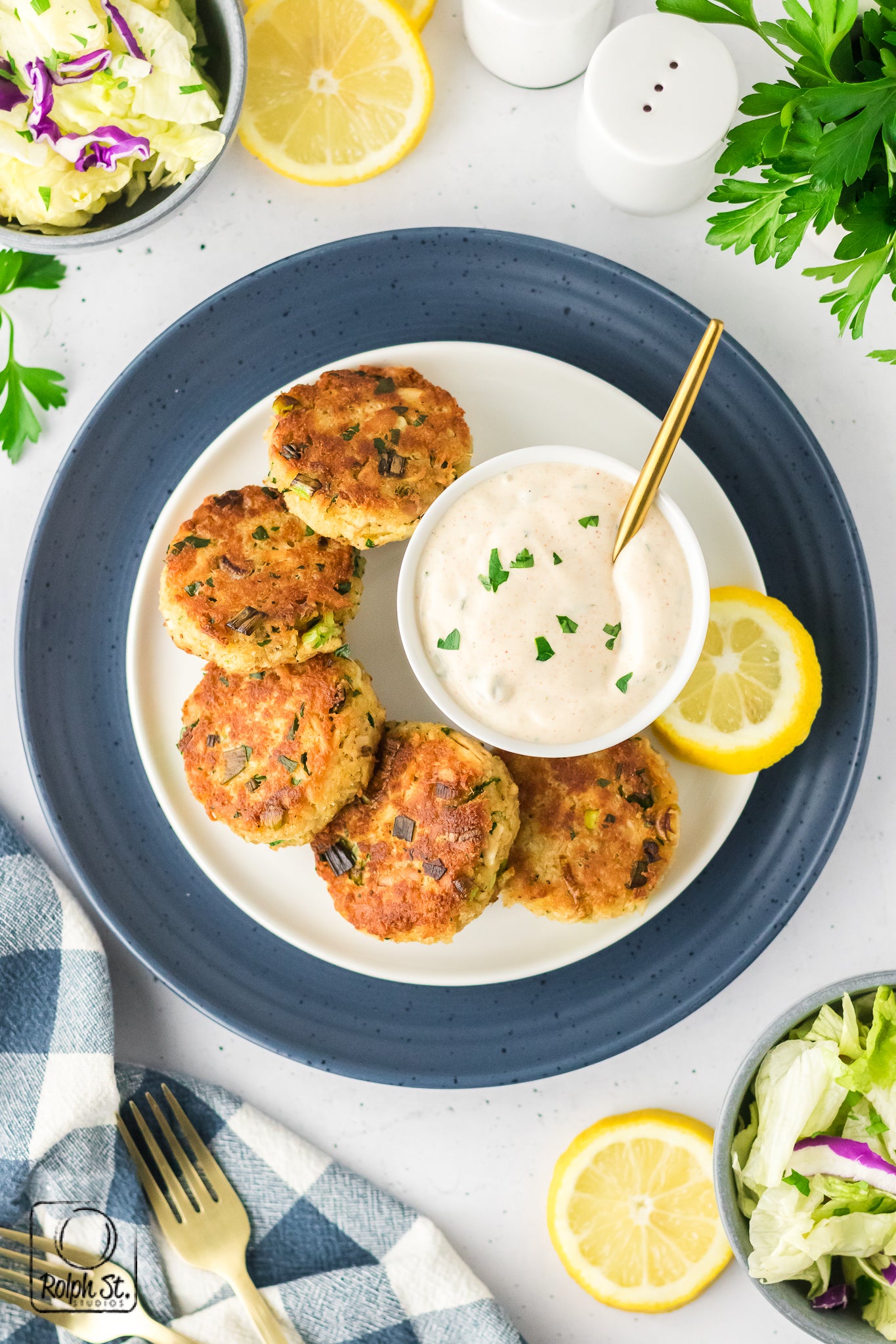 Exclusive Tuna Patties with Caper Dipping Sauce