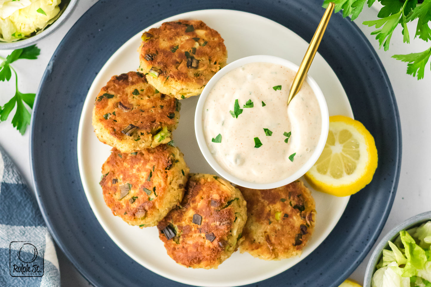 Exclusive Tuna Patties with Caper Dipping Sauce